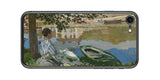 iPhone SE  第2世代用 背面 保護 フィルム 名画プリント クロード・モネ （ Claude Monet ) セーヌ河岸、ベンヌクール