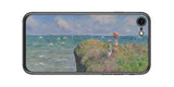 iPhone SE  第2世代用 背面 保護 フィルム 名画プリント クロード・モネ （ Claude Monet ) プールヴィルの断崖の上の散歩