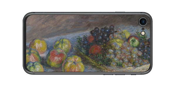 iPhone SE  第2世代用 背面 保護 フィルム 名画プリント クロード・モネ （ Claude Monet ) 林檎と葡萄