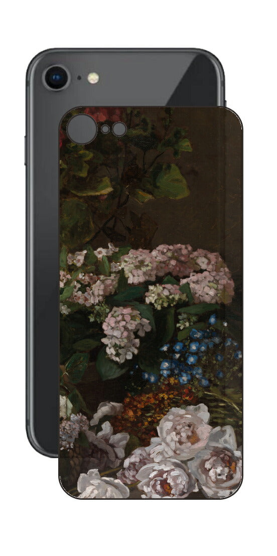 iPhone SE  第2世代用 背面 保護 フィルム 名画プリント クロード・モネ （ Claude Monet ) 春の花