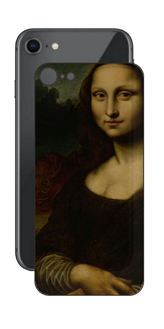 iPhone SE  第2世代用 背面 保護 フィルム 名画 プリント ダ・ヴィンチ モナリザ（ レオナルド・ダ・ヴィンチ Leonardo da Vinci ）