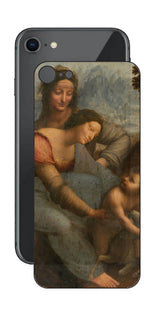 iPhone SE  第2世代用 背面 保護 フィルム 名画 プリント ダ・ヴィンチ 聖アンナと聖母子（ レオナルド・ダ・ヴィンチ Leonardo da Vinci ）
