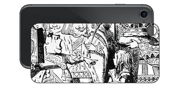 iPhone SE  第2世代用 背面 保護 フィルム 名画プリント ジョン・テニエル （ John Tenniel ) 王様と女王様