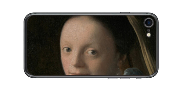 iPhone SE 第2世代用 背面 保護 フィルム 名画 プリント フェルメール 少女 （ ヨハネス・フェルメール Johannes Vermeer ）