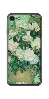 iPhone SE 第2世代用 背面 保護 フィルム 名画 プリント ゴッホ バラ（ フィンセント ファン ゴッホ Vincent Willem van Gogh ）