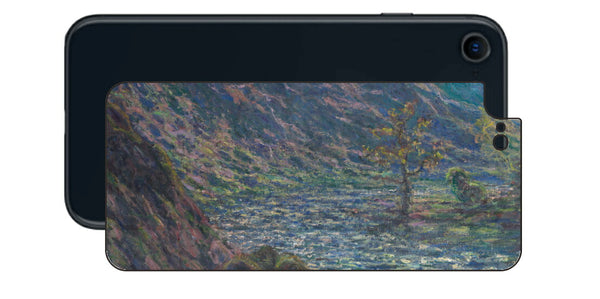 iPhone SE 2022 第3世代用 背面 保護 フィルム 名画プリント クロード・モネ （ Claude Monet ) 小クルーズ川