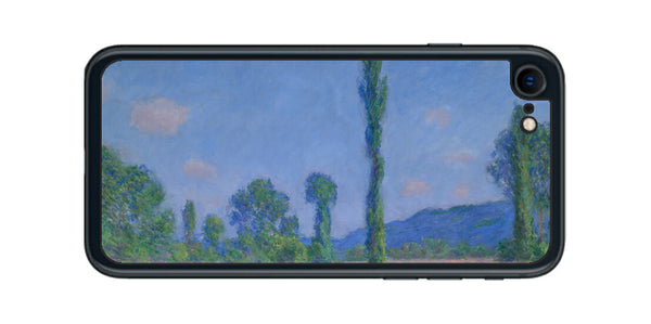 iPhone SE 2022 第3世代用 背面 保護 フィルム 名画プリント クロード・モネ （ Claude Monet ) ポプラとポピー