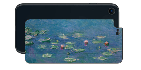 iPhone SE 2022 第3世代用 背面 保護 フィルム 名画プリント クロード・モネ （ Claude Monet ) 睡蓮