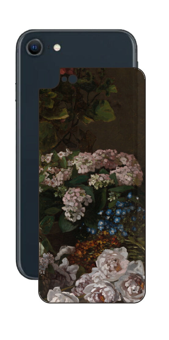 iPhone SE 2022 第3世代用 背面 保護 フィルム 名画プリント クロード・モネ （ Claude Monet ) 春の花