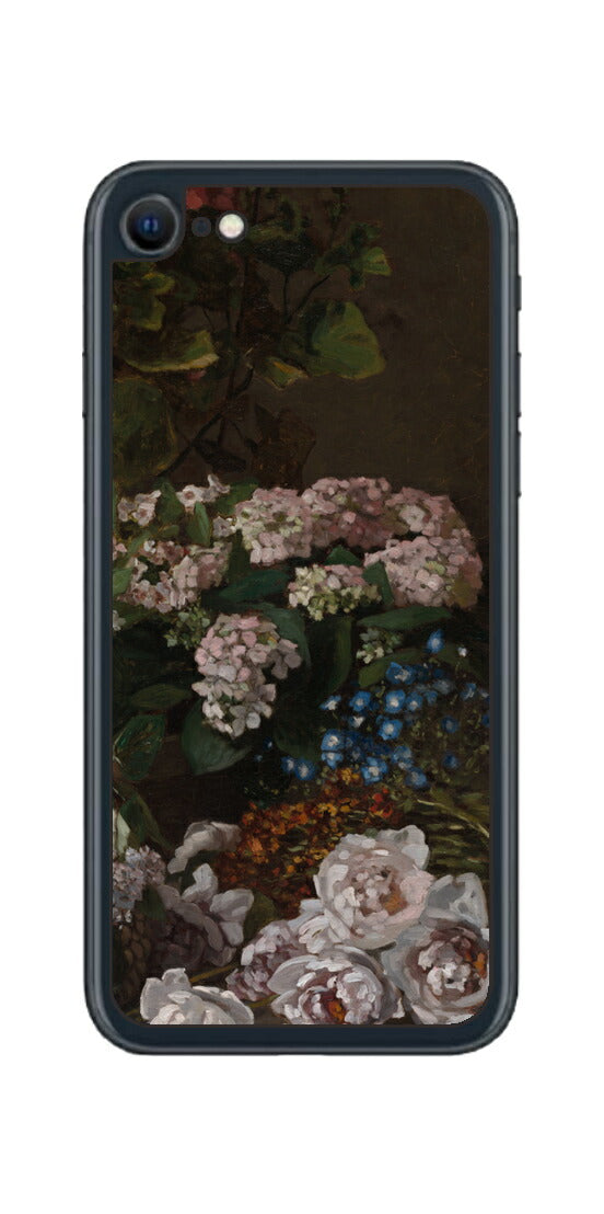 iPhone SE 2022 第3世代用 背面 保護 フィルム 名画プリント クロード・モネ （ Claude Monet ) 春の花