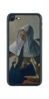 iPhone SE 2022 第3世代用 背面 保護 フィルム 名画 プリント フェルメール 水差しを持つ若い女性 （ ヨハネス・フェルメール Johannes Vermeer ）