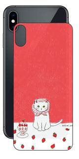 iPhone XS Max用 【コラボ プリント Design by よこお さとみ 001 】 背面 保護 フィルム 日本製