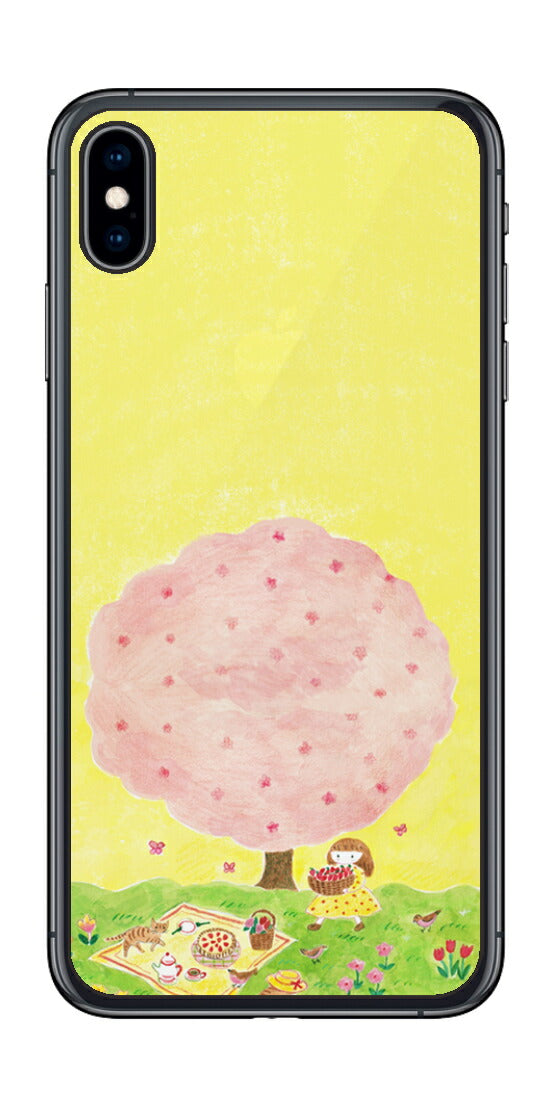 iPhone XS Max用 【コラボ プリント Design by よこお さとみ 003 】 背面 保護 フィルム 日本製