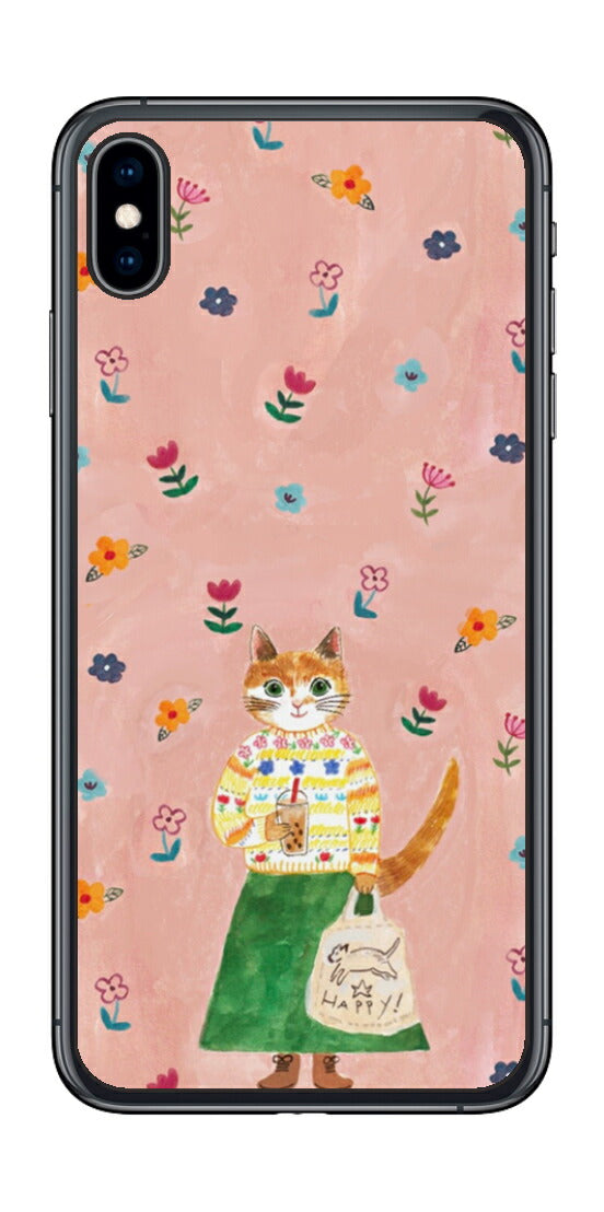 iPhone XS Max用 【コラボ プリント Design by よこお さとみ 004 】 背面 保護 フィルム 日本製