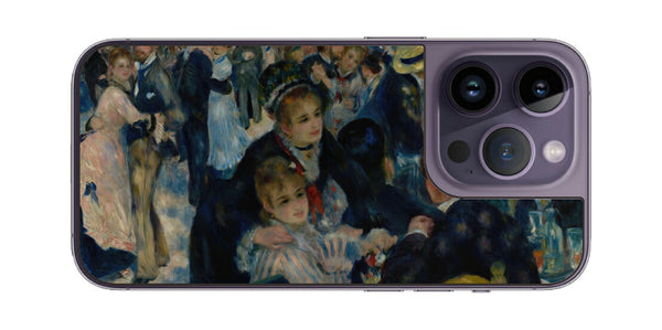 iPhone 14 pro用 背面 保護 フィルム 名画 プリント ルノワール ムーラン・ド・ラ・ギャレット（ ピエール＝オーギュスト・ルノワール Pierre-Auguste Renoir ）
