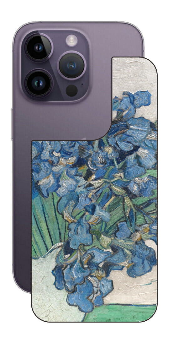 iPhone 14 pro用 背面 保護 フィルム 名画 プリント ゴッホ アイリス( フィンセント ファン ゴッホ Vincent Wil ...