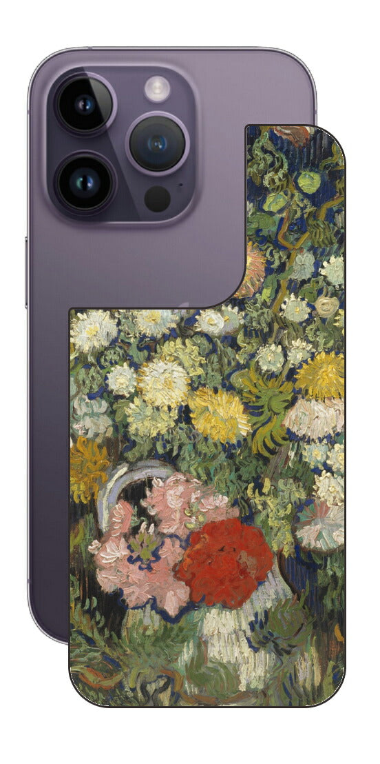 iPhone 14 pro用 背面 保護 フィルム 名画 プリント ゴッホ 花瓶の花の花束（ フィンセント ファン ゴッホ Vincent Willem van Gogh ）