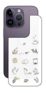 iPhone 14 Pro用 【コラボ プリント Design by すいかねこ 001 】 背面 保護 フィルム 日本製
