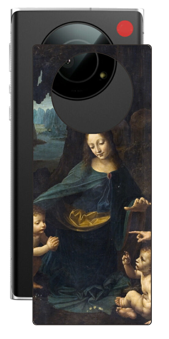 Leica Leitz Phone 1用 背面 保護 フィルム 名画 プリント ダ・ヴィンチ 岩窟の聖母（ レオナルド・ダ・ヴィンチ Leonardo da Vinci ）