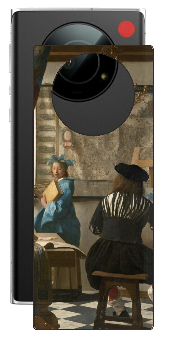 Leica Leitz Phone 1用 背面 保護 フィルム 名画 プリント フェルメール 絵画の芸術 （ ヨハネス・フェルメール Johannes Vermeer ）