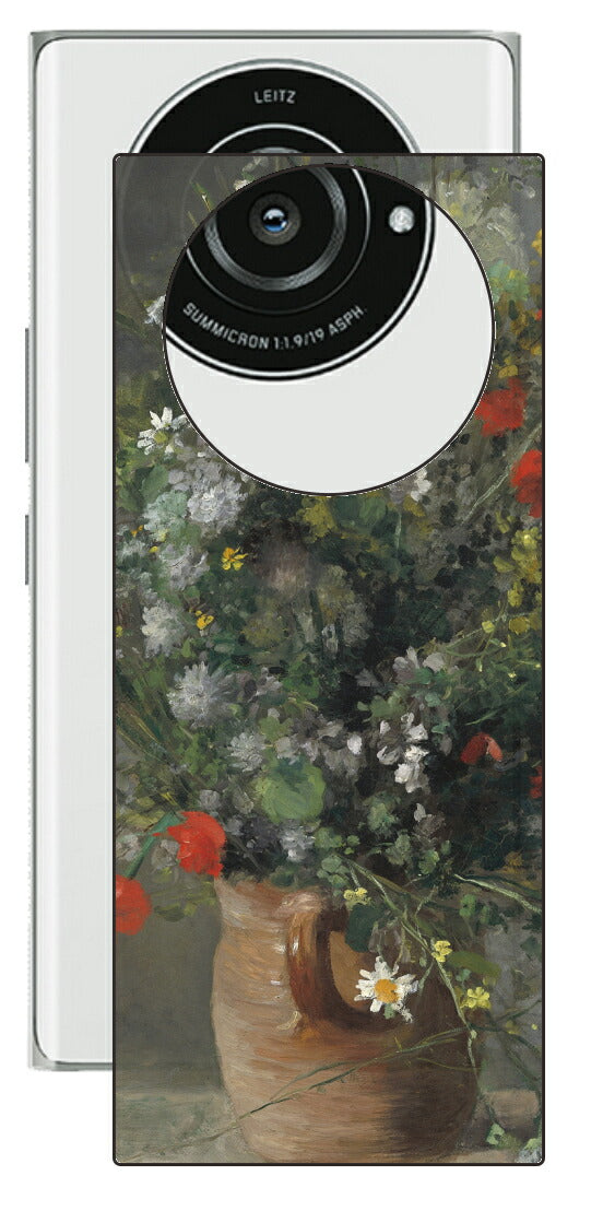 Leica Leitz Phone 2用 背面 保護 フィルム 名画 プリント ルノワール 花瓶の花（ ピエール＝オーギュスト・ルノワール Pierre-Auguste Renoir ）