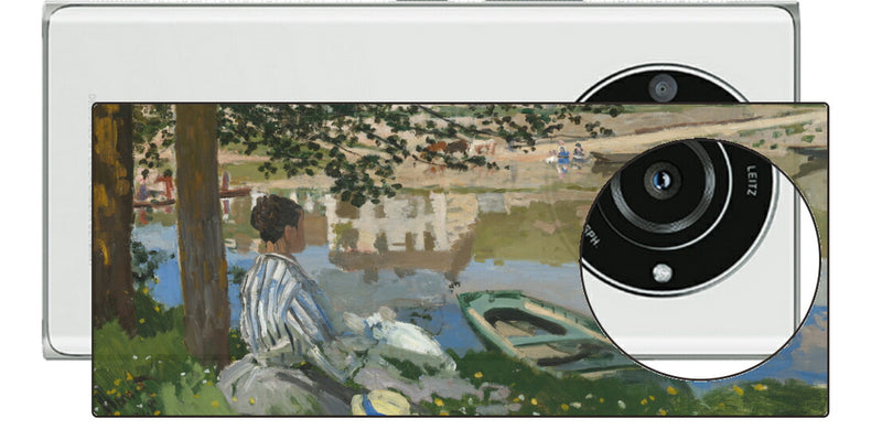 Leica Leitz Phone 2用 背面 保護 フィルム 名画プリント クロード・モネ （ Claude Monet ) セーヌ河岸、ベンヌクール