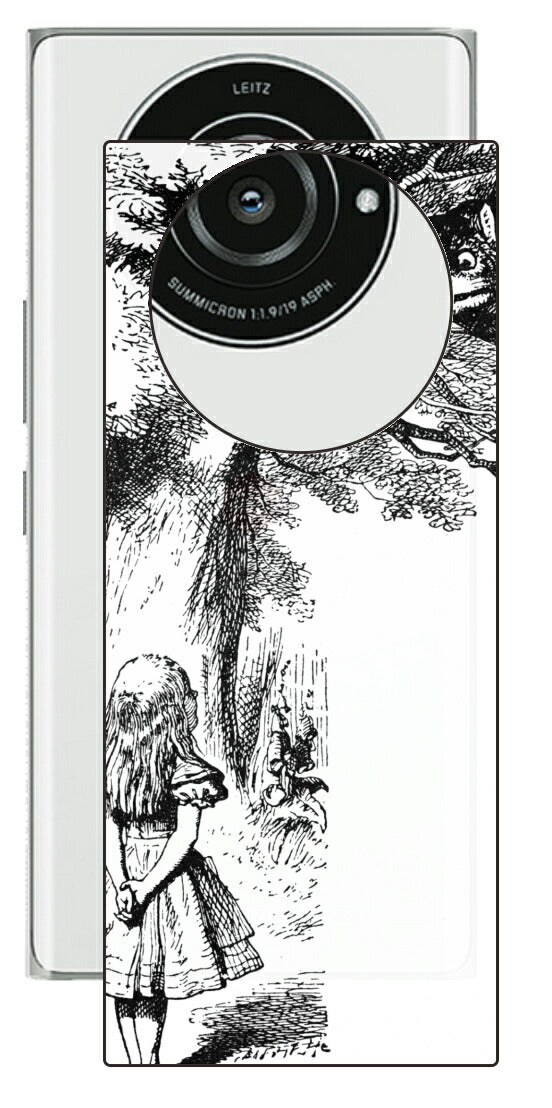 Leica Leitz Phone 2用 背面 保護 フィルム 名画プリント ジョン・テニエル （ John Tenniel ) チェシャ猫