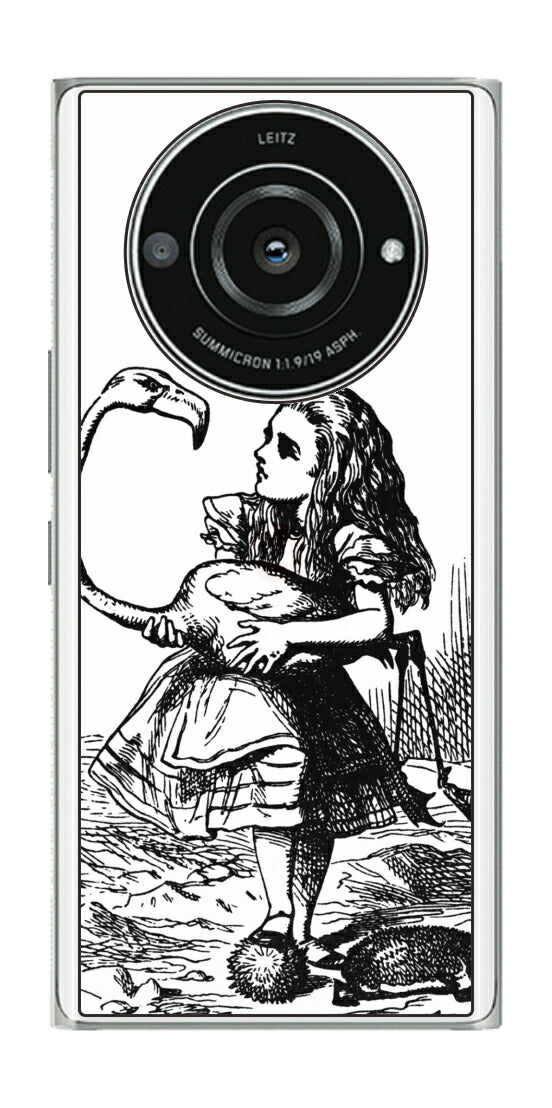 Leica Leitz Phone 2用 背面 保護 フィルム 名画プリント ジョン・テニエル （ John Tenniel ) フラミンゴでクロッケーをする場面