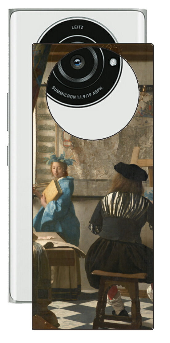 Leica Leitz Phone 2用 背面 保護 フィルム 名画 プリント フェルメール 絵画の芸術 （ ヨハネス・フェルメール Johannes Vermeer ）