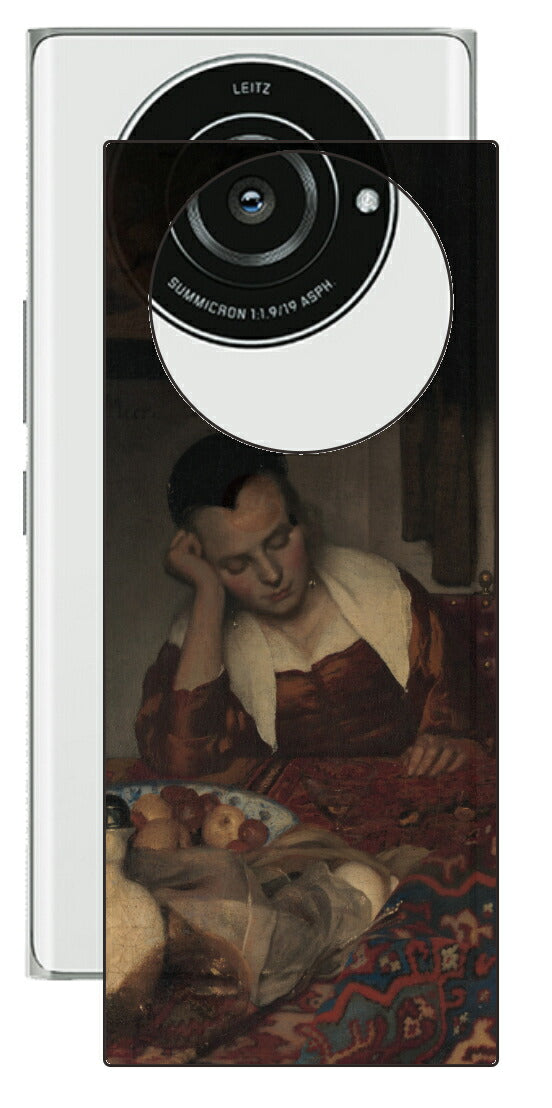 Leica Leitz Phone 2用 背面 保護 フィルム 名画 プリント フェルメール 眠っているメイド （ ヨハネス・フェルメール Johannes Vermeer ）