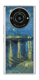 Leica Leitz Phone 2用 背面 保護 フィルム 名画 プリント ゴッホ ローヌの星月夜（ フィンセント ファン ゴッホ Vincent Willem van Gogh ）