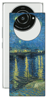 Leica Leitz Phone 2用 背面 保護 フィルム 名画 プリント ゴッホ ローヌの星月夜（ フィンセント ファン ゴッホ Vincent Willem van Gogh ）