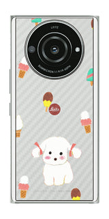 Leica Leitz Phone 2用 【コラボ プリント Design by よこお さとみ 002 】 カーボン調 背面 保護 フィルム 日本製
