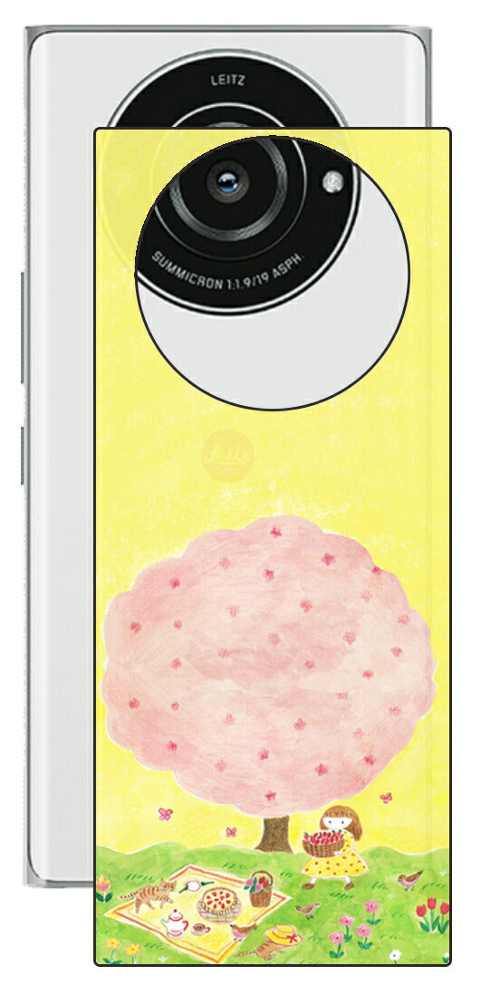 Leica Leitz Phone 2用 【コラボ プリント Design by よこお さとみ 003 】 背面 保護 フィルム 日本製