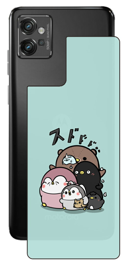 ClearView モトローラ moto g32用 【コラボ プリント Design by お腹すい汰 001 】 背面 保護 フィルム 日本製