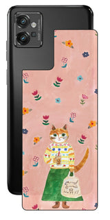 モトローラ moto g32用 【コラボ プリント Design by よこお さとみ 004 】 背面 保護 フィルム 日本製