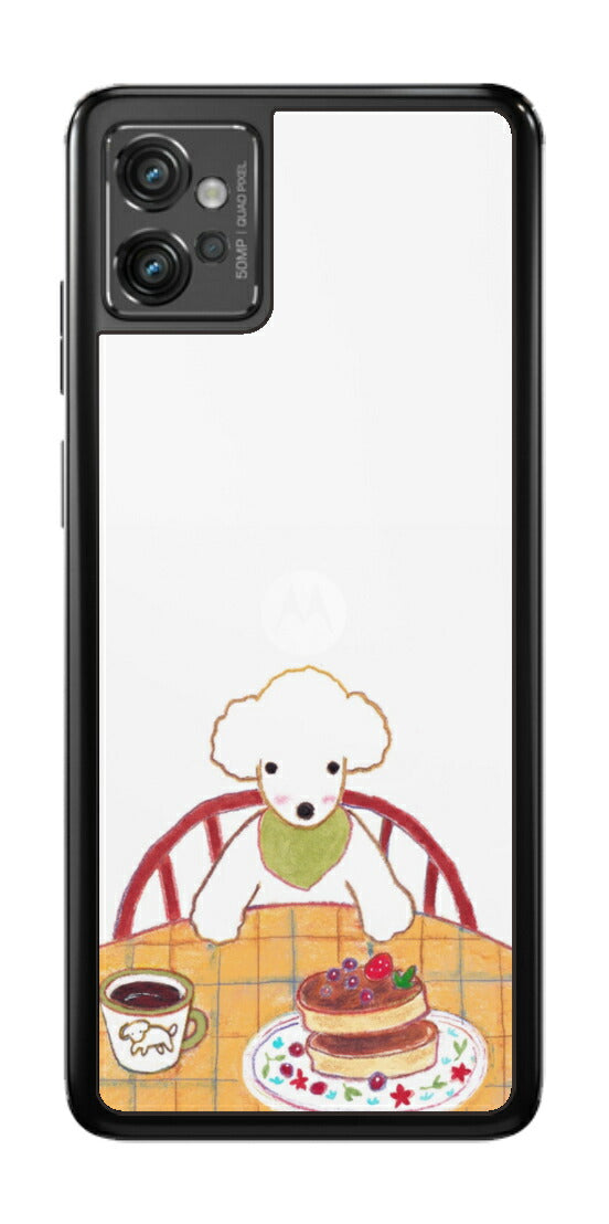 モトローラ moto g32用 【コラボ プリント Design by よこお さとみ 005 】 背面 保護 フィルム 日本製