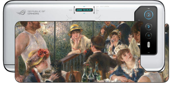 ASUS ROG Phone 6 / ROG Phone 6 Pro用 背面 保護 フィルム 名画 プリント ルノワール 舟遊びをする人々の昼食（ ピエール＝オーギュスト・ルノワール Pierre-Auguste Renoir ）