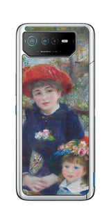 ASUS ROG Phone 6 / ROG Phone 6 Pro用 背面 保護 フィルム 名画 プリント ルノワール 二人の姉妹（ ピエール＝オーギュスト・ルノワール Pierre-Auguste Renoir ）