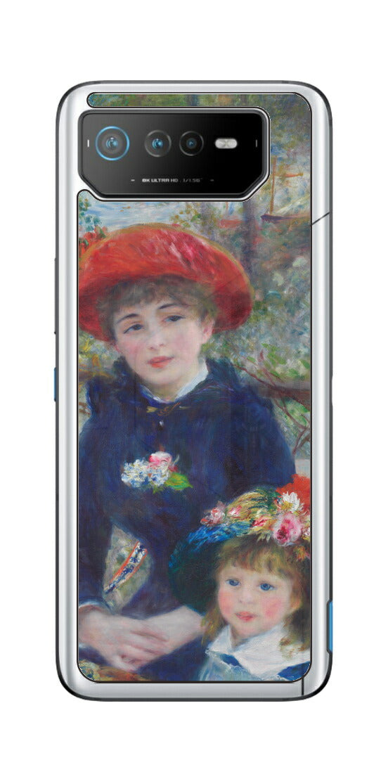 ASUS ROG Phone 6 / ROG Phone 6 Pro用 背面 保護 フィルム 名画 プリント ルノワール 二人の姉妹（ ピエール＝オーギュスト・ルノワール Pierre-Auguste Renoir ）