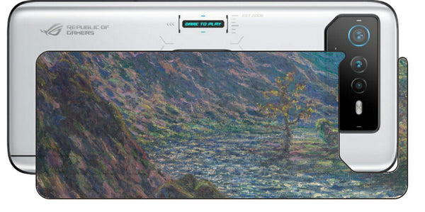 ASUS ROG Phone 6 / ROG Phone 6 Pro用 背面 保護 フィルム 名画プリント クロード・モネ （ Claude Monet ) 小クルーズ川