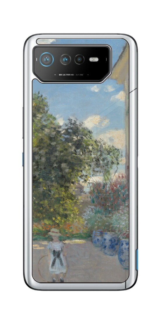 ASUS ROG Phone 6 / ROG Phone 6 Pro用 背面 保護 フィルム 名画プリント クロード・モネ （ Claude Monet ) アルジャントゥイユの画家の家