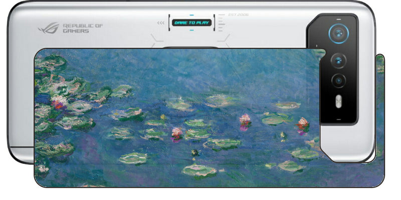 ASUS ROG Phone 6 / ROG Phone 6 Pro用 背面 保護 フィルム 名画プリント クロード・モネ （ Claude Monet ) 睡蓮