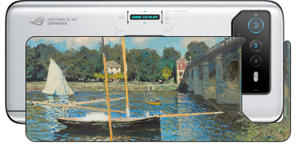 ASUS ROG Phone 6 / ROG Phone 6 Pro用 背面 保護 フィルム 名画プリント クロード・モネ （ Claude Monet ) アルジャントゥイユの橋