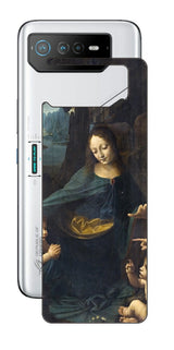 ASUS ROG Phone 6 / ROG Phone 6 Pro用 背面 保護 フィルム 名画 プリント ダ・ヴィンチ 岩窟の聖母（ レオナルド・ダ・ヴィンチ Leonardo da Vinci ）