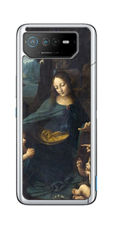 ASUS ROG Phone 6 / ROG Phone 6 Pro用 背面 保護 フィルム 名画 プリント ダ・ヴィンチ 岩窟の聖母（ レオナルド・ダ・ヴィンチ Leonardo da Vinci ）