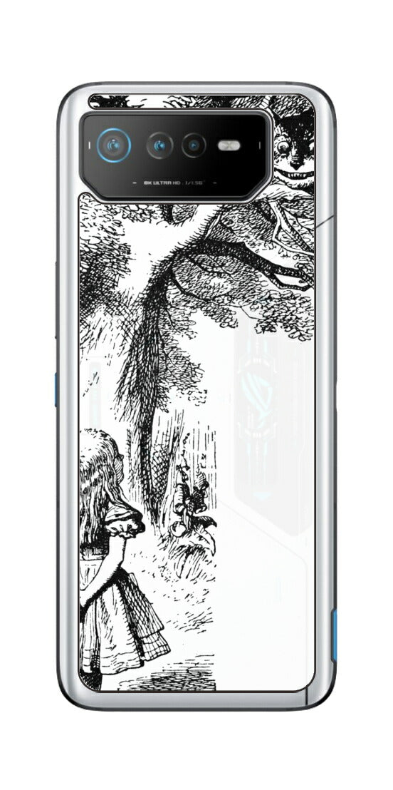 ASUS ROG Phone 6 / ROG Phone 6 Pro用 背面 保護 フィルム 名画プリント ジョン・テニエル （ John Tenniel ) チェシャ猫