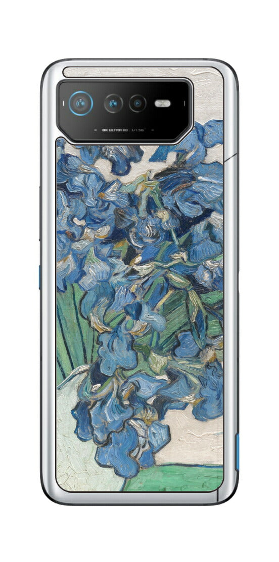 ASUS ROG Phone 6 / ROG Phone 6 Pro用 背面 保護 フィルム 名画 プリント ゴッホ アイリス（ フィンセント ファン ゴッホ Vincent Willem van Gogh ）