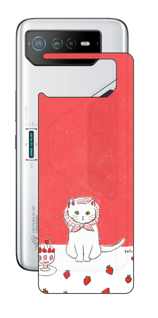 ASUS ROG Phone 6 / ROG Phone 6 Pro用 【コラボ プリント Design by よこお さとみ 001 】 背面 保護 フィルム 日本製