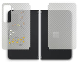 【背面左右2ヶ所 】 Surface Duo 2用 【コラボ プリント Design by すいかねこ 009 】 カーボン調 背面 保護 フィルム 日本製